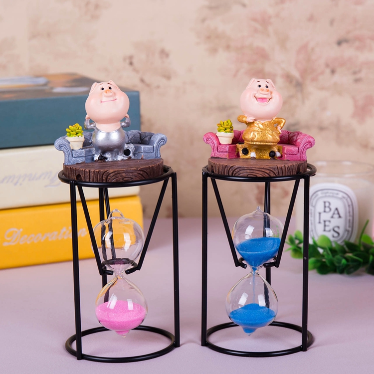 originality lovely bedroom Decoration Cartoon resin Happy hourglass Home Decor Arts and Crafts a decorationin the Home accessories , Creative Jewelry , Gift ideas category - from Buy2taobao.com to provide professional Taobao agent buy service