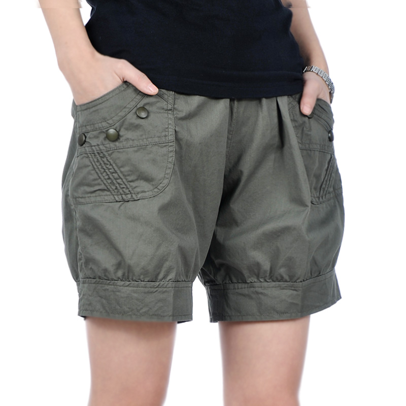 韩版休闲松紧腰高腰...