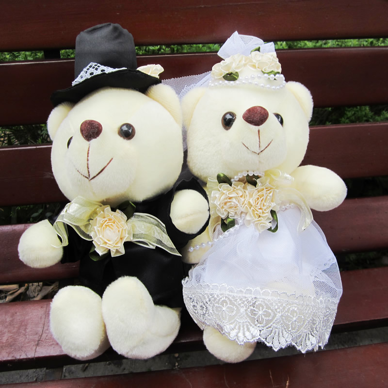 婚纱情侣熊一对毛绒玩具结婚对熊压床娃娃婚庆娃娃结婚礼物包邮 婚纱情侣熊一对毛绒玩具结婚对熊压床娃娃婚庆娃娃结婚礼物包邮