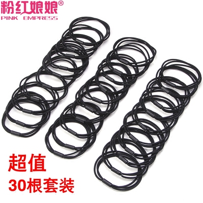 包邮弹力橡皮筋发圈韩国头绳简约扎头发粗发绳头饰成人黑色皮套女