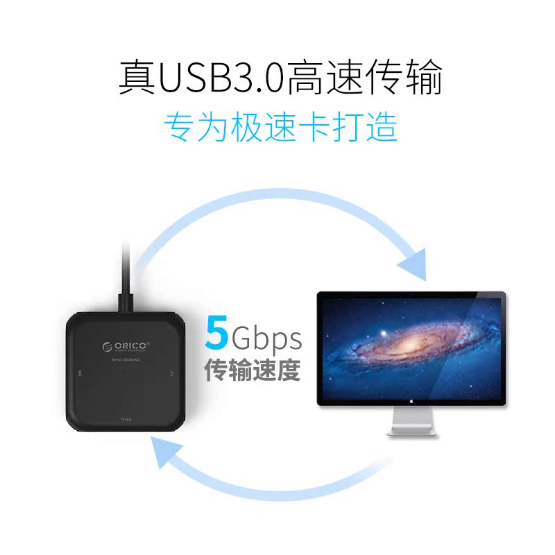 Orico/ Orrick Division USB3.0 High Speed Card Reader SD/TF/MS/CF One mobile phone camera Readerin the 3C Digital Accessories, Digital peripheral , Reader category - from Buy2taobao.com to provide professional Taobao agent buy service