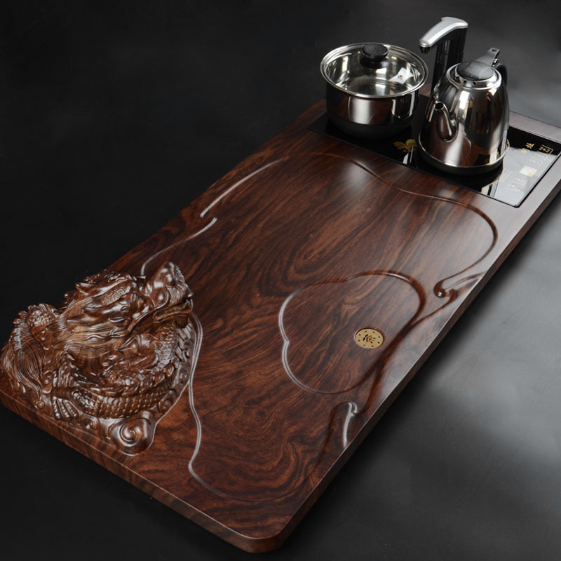 solid wood Ko Muk new pattern Auspicious Xianglong a complete set tea tray tea set suit Four An electric appliancein the Tableware , Tea set , Tea tray category - from Buy2taobao.com to provide professional Taobao agent buy service