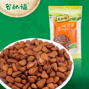  谷的福 坚果零食特产批发新东北野生松子手剥原味开口红松子 160g