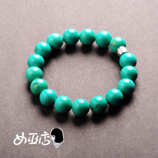  女巫店 年星座开运手环 狮子座男款 蓝绿松石聚合能量手环