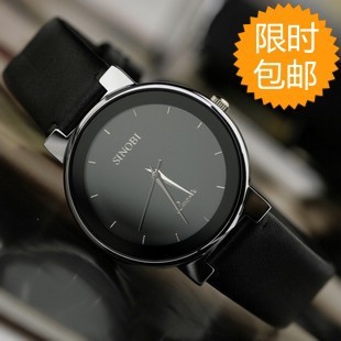  Sinobi正品男士手表男女表韩国时尚皮带情侣表时装表复古表石英表