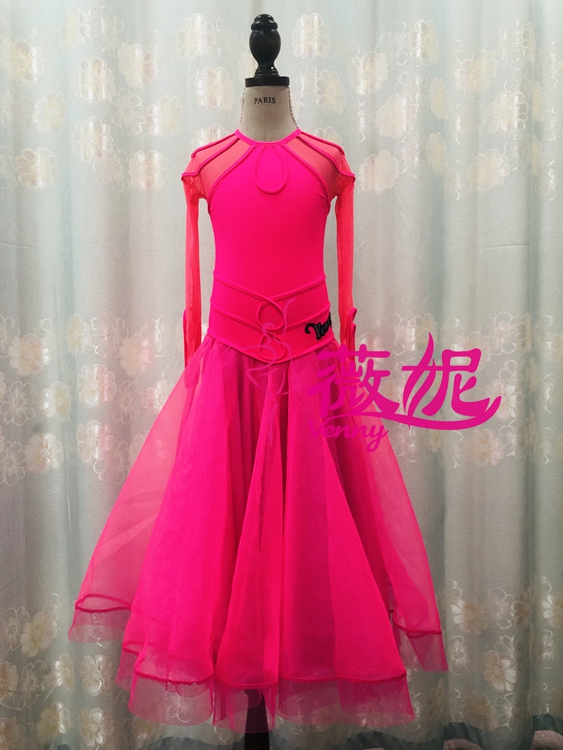 薇妮新款少女摩登高档定制比赛表演服女童摩登演出舞裙连衣裙|ruв категории движение/йога/фитнес/фанаты товаров, танец/аэробика/гимнастика, латинский танец, латинский - от Buy2taobao.com для оказания профессиональной услуги покупки агента Taobao