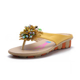 2013 summer fashion new Korean <span class=H> </span> flops women slippers <span class=H> Shoes </span> Sub beaded flowers Specials