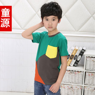  男孩童装新款 儿童短袖T恤 男 韩版 大男童体恤短袖 纯棉8569