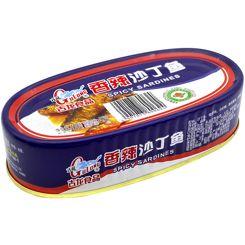 微辣野生沙丁魚罐頭廈門古龍食品東海特産120克即食香辣沙丁魚在類目 水產肉類/新鮮蔬果/熟食, 水果製品, 水果罐頭中 - 來自Buy2taobao.com提供專業的淘寶代購服務