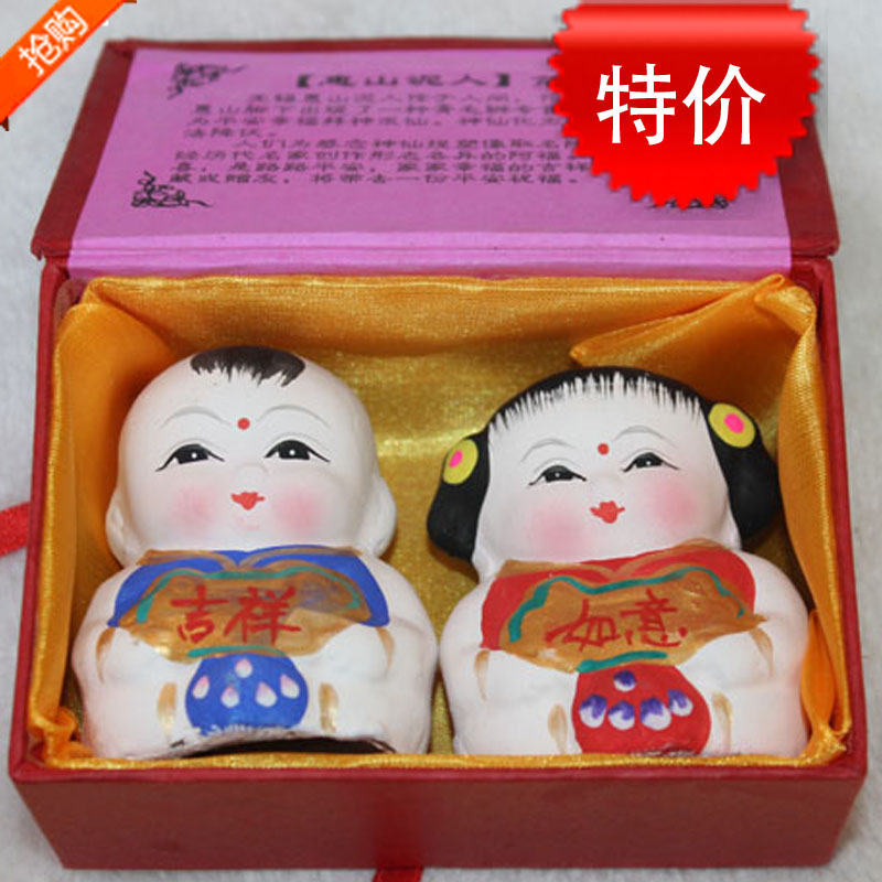 Wuxi Huishan clay figurines Good luck region characteristic Handicraft Small lovely Benefits a pair Figurinesin the Arts and crafts , Folk arts and crafts Features , Figurines/Clay/Miansu category - from Buy2taobao.com to provide professional Taobao agent buy service