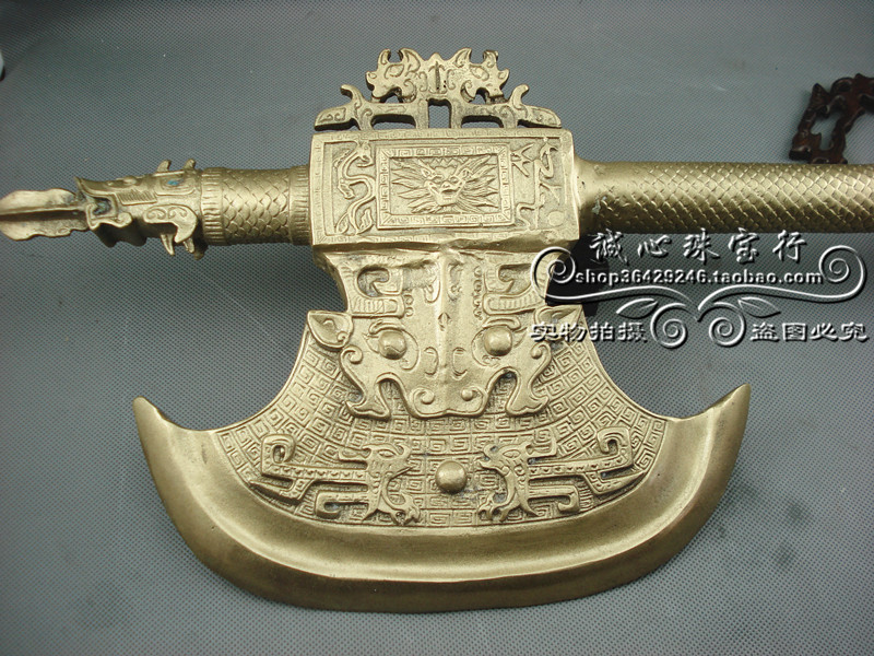 开光铜器开山斧 镇宅斧 斧头 铜斧子 镇宅辟邪化