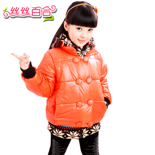  童装 女童 冬装新款 女童装韩版假两件棉衣棉服儿童棉袄外套