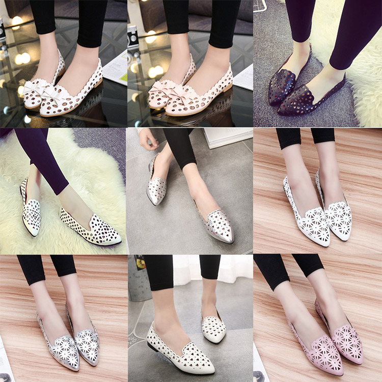 2019 Spring and summer new pattern Korean Edition Pointed flat shoes Hollow Air permeable sandals reverent Shoe cover Casual shoes Women's Shoesin the Women's Shoes, Sandals category - from Buy2taobao.com to provide professional Taobao agent buy service