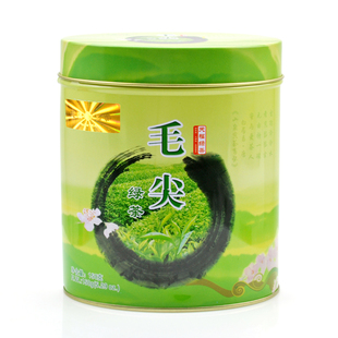  天福茗茶 四川特产名茶 乐山毛尖绿茶新茶 150克精美马口铁罐装