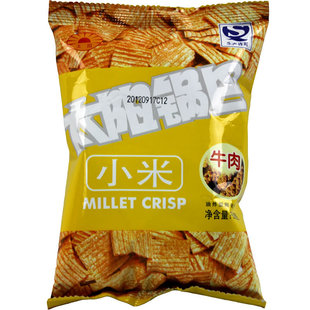  太阳牌锅巴小米锅巴牛肉味50g 陕西特产 80后怀旧零食 膨化食品