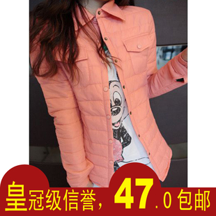  包邮秋冬新款保暖夹棉加厚衬衫女长袖大码女士加棉衬衫女修身衬衣