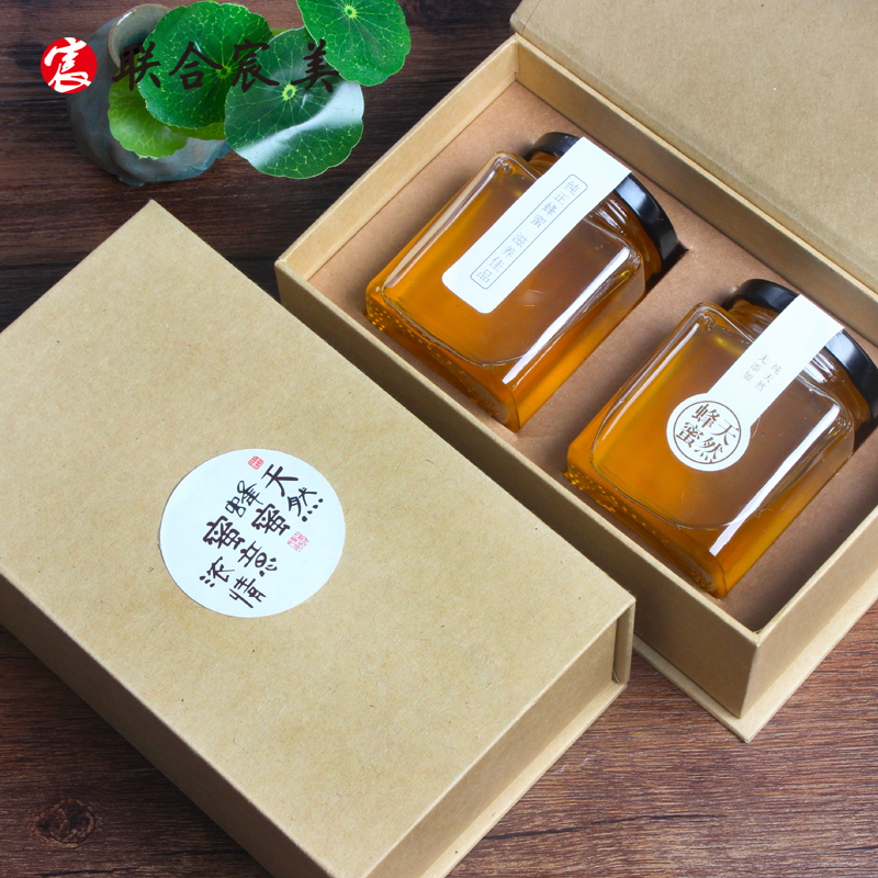 蜂蜜礼盒 六楞玻璃瓶蜂蜜包装果酱花茶红糖燕窝礼盒现货茶叶包装|msdalam kategori pinggan mangkuk, set teh, caddy teh - dari Buy2taobao.com untuk memberikan perkhidmatan ejen Taobao profesional membeli