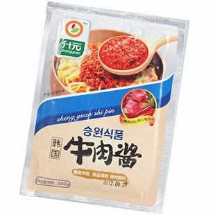  南韩牛肉辣酱升元牛肉酱下饭菜开胃菜石锅拌饭冷面条调味料食品