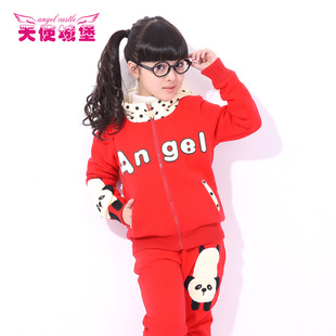  天猫年货 品牌童装 天使城堡 女童冬装秋装儿童卫衣休闲套装