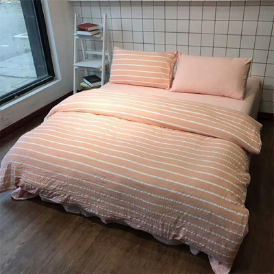 2019新品网红无印水洗棉四件套床上用品四件套全棉超柔裸睡