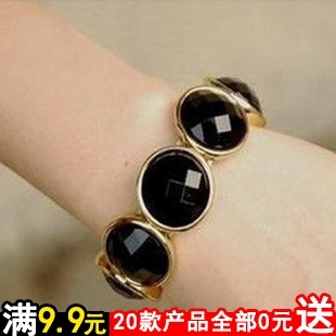  Y175韩版饰品 金边镶嵌手环 时尚百搭手链个性手镯韩国手饰
