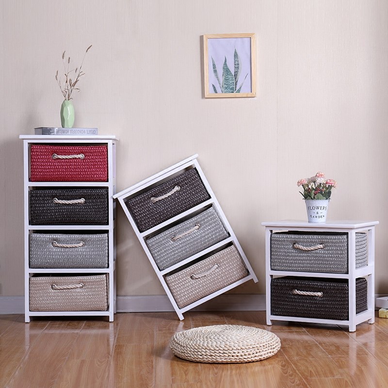 Simple bedside cabinet Simplicity modern Rattan Storage cabinet Lockers solid wood Locker bedroom Side cabinet multi-storeyin the Residential furniture , Cabinet , Bedside cabinet category - from Buy2taobao.com to provide professional Taobao agent buy service