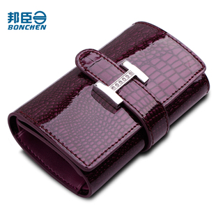  母亲节 女士钥匙包时尚鳄鱼纹多功能钥匙包 女式小钱包 放卡