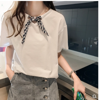 Short sleeve T-shirt 2019 new pattern Easy Korean Edition student Versatile Net Red Harbor Wind ins Harajuku bf Wind short-sleeve T-shirtin the Women's clothing/Boutique , Large size women category - from Buy2taobao.com to provide professional Taobao agent buy service