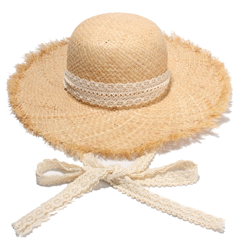 nuoyan度假系列拉菲草帽蕾丝绑带女士夏季遮阳大檐太阳帽|msdalam kategori Butik wanita / wanita, Bra - dari Buy2taobao.com untuk memberikan perkhidmatan ejen Taobao profesional membeli