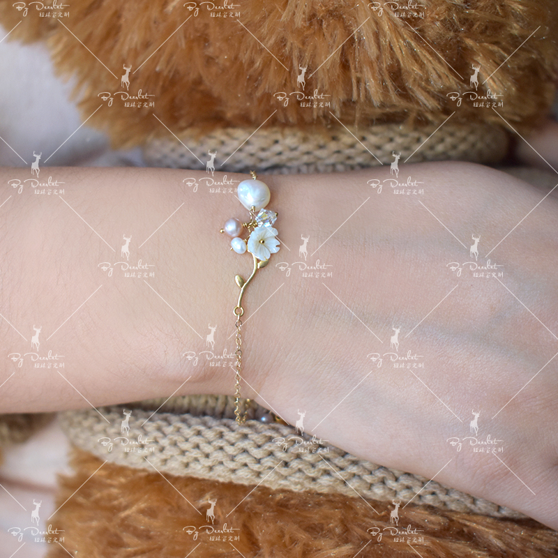 Squid | shell Flower Baroque Special-shaped Pearl Austria Imported crystal literature Bracelet Ankletin the Accessories/Fashion Jewelry, Bracelets category - from Buy2taobao.com to provide professional Taobao agent buy service