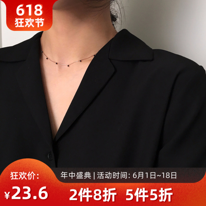 甜酸黑色项链女锁骨链韩版简约学生森系短款颈链网红百搭脖子饰品在类目 饰品/流行首饰/时尚饰品新, 项链中 - 来自Buy2taobao.com提供专业的淘宝代购服务