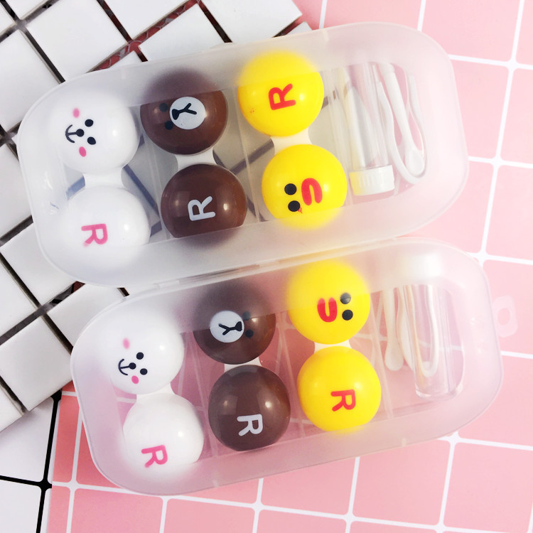 lovely Cartoon contact lenses box 3 installed US-pupil companion box Care Box Easy to carryin the ZIPPO/Swiss Army Knife/Glasses , Glasses accessories,Care agent , Contact lenses companion box category - from Buy2taobao.com to provide professional Taobao agent buy service