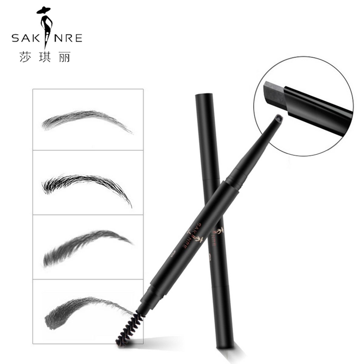 正品莎琪麗眉筆 自動旋轉三色砍刀防水防汗雙頭帶眉刷 沙琪麗3014在類目 彩妝/香水/美妝工具, 眉筆/眉粉/眉膏中 - 來自Buy2taobao.com提供專業的淘寶代購服務