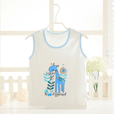 竹纤维背心 超薄款夏天背心 儿童空调服 童装 上衣竹节棉宝宝上衣