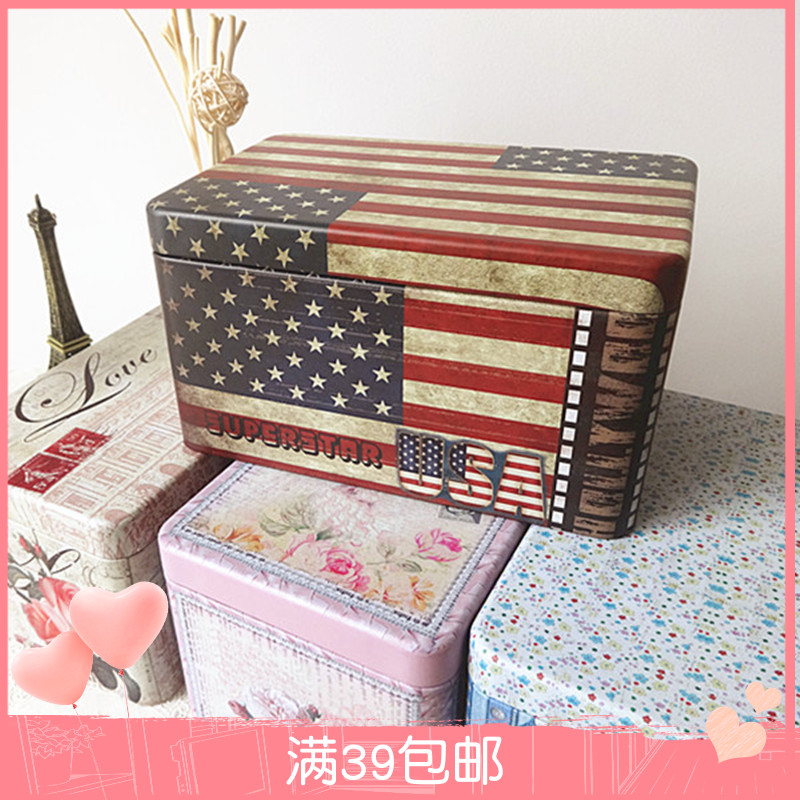 6个起包邮创意大号铁盒 长方形复古密封储藏饼干盒子 其他收纳盒|msdalam kategori penyatuan simpanan, Rumah Storage Appliances, kotak simpanan, kotak storan lain - dari Buy2taobao.com untuk memberikan perkhidmatan ejen Taobao profesional membeli