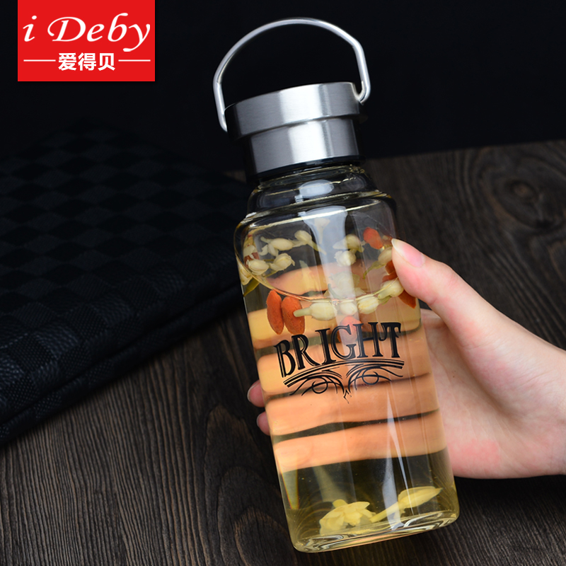 ideby 个性便携玻璃杯 女学生韩版水杯创意随手果汁杯子透明水瓶在类目 餐饮具, 杯子/水杯/水壶, 玻璃杯中 - 来自Buy2taobao.com提供专业的淘宝代购服务