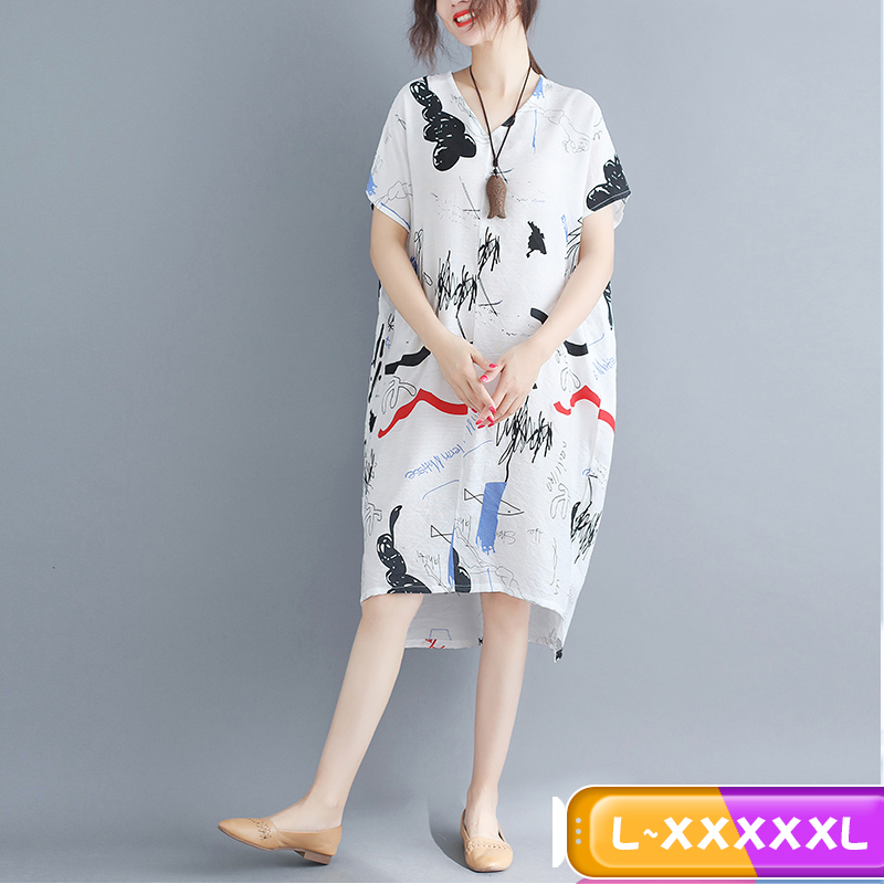 夏季休闲宽松显瘦遮肚子胖mm加肥加大码减龄文艺气质肥婆连衣裙|ruв категории Женская одежда, женской одежды - от Buy2taobao.com для оказания профессиональной услуги покупки агента Taobao