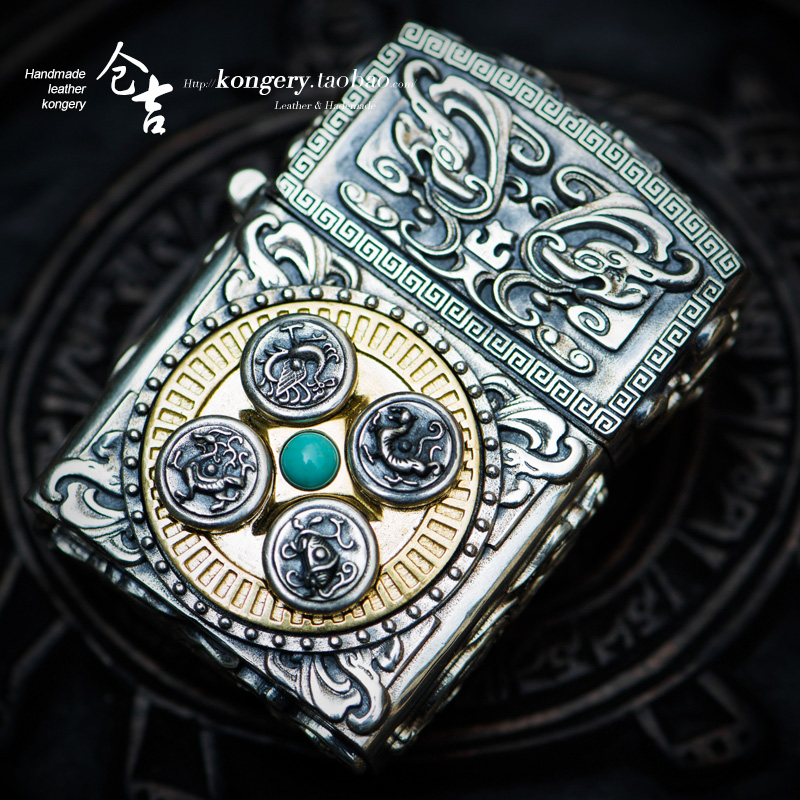 Kurayoshi new pattern manual man 925 carving Retro personality originality gift Windbreak Kerosene JiuGongTu lighterin the ZIPPO/Swiss Army Knife/Glasses , Brand lighters and accessories , Other , Kerosene lighter category - from Buy2taobao.com to provide professional Taobao agent buy service