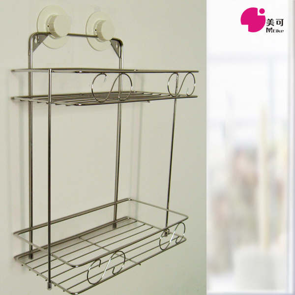 Free punch No trace Stick kitchen Shower Room multi-function double-deck Square frame Stainless steel Sucker Shelfin the Family/Personal Cleaning Tools , Sanitary appliances/Bathroom accessories , Bathroom Jiaojia/Shelf category - from Buy2taobao.com to provide professional Taobao agent buy service