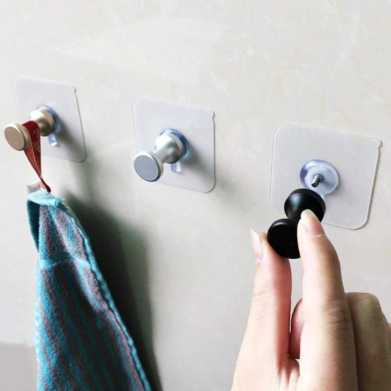 Space aluminum colour No trace Hooks Punch holes aluminium alloy Stick Hooks After the door coat hanger Hook 4in the Storage consolidation , Family finishing equipment , Hook/Sticky hooks category - from Buy2taobao.com to provide professional Taobao agent buy service