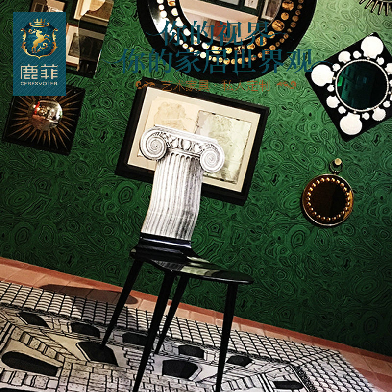 鹿菲家具 艺术手绘建筑装饰椅 时尚实木餐椅 宴会靠背椅|ruв категории жилой мебели, места категории, Председатель класса, стул - от Buy2taobao.com для оказания профессиональной услуги покупки агента Taobao