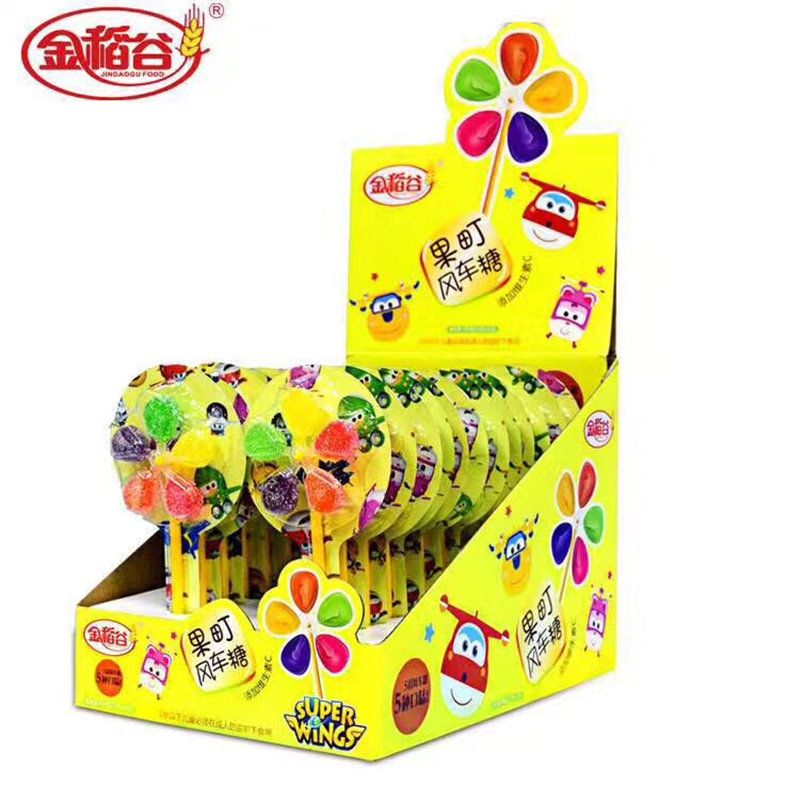 A box of 24 Golden rice windmill fruit Gel Soft sweets Lollipop children snacks candy wholesalein the Snacks/Nuts/Specialty , Sweets and snacks/Jelly/Pudding , Candy category - from Buy2taobao.com to provide professional Taobao agent buy service