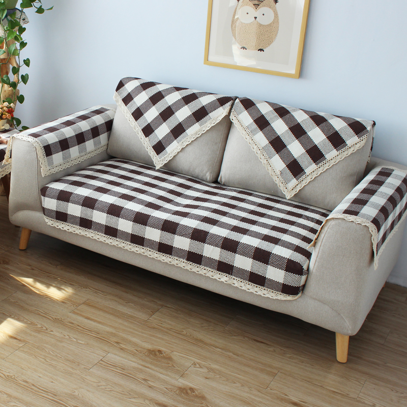 winter Cotton Mediterranean Sea Red plaid Countryside fresh Sofa cushion Fabric art Sofa towel Sling Four seasonsin the Home Fabric , Cushion/Cushion/Sofa cushion , Sofa cushion category - from Buy2taobao.com to provide professional Taobao agent buy service
