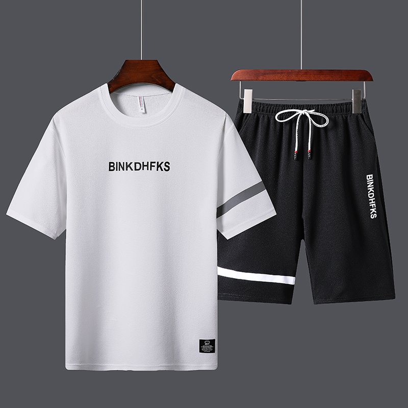 2019 new pattern summer Short sleeved suit man leisure time Sports suit Korean Edition Trend handsome Two piece set Summer wearin the Men's clothing, Set , Leisure sports suit category - from Buy2taobao.com to provide professional Taobao agent buy service