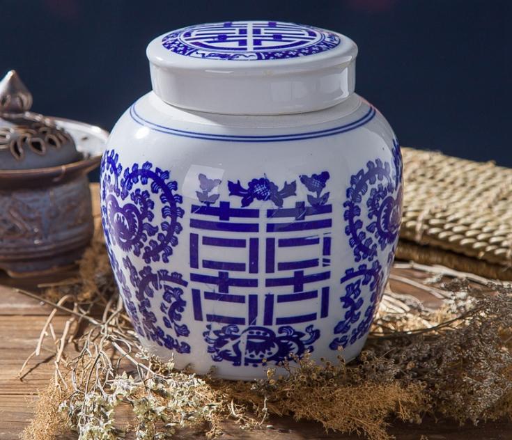 储物罐 青花瓷茶叶罐 喜字陶瓷罐仿古民俗中国风结婚用品福字家用在类目 餐饮具, 茶具, 茶叶罐中 - 来自Buy2taobao.com提供专业的淘宝代购服务