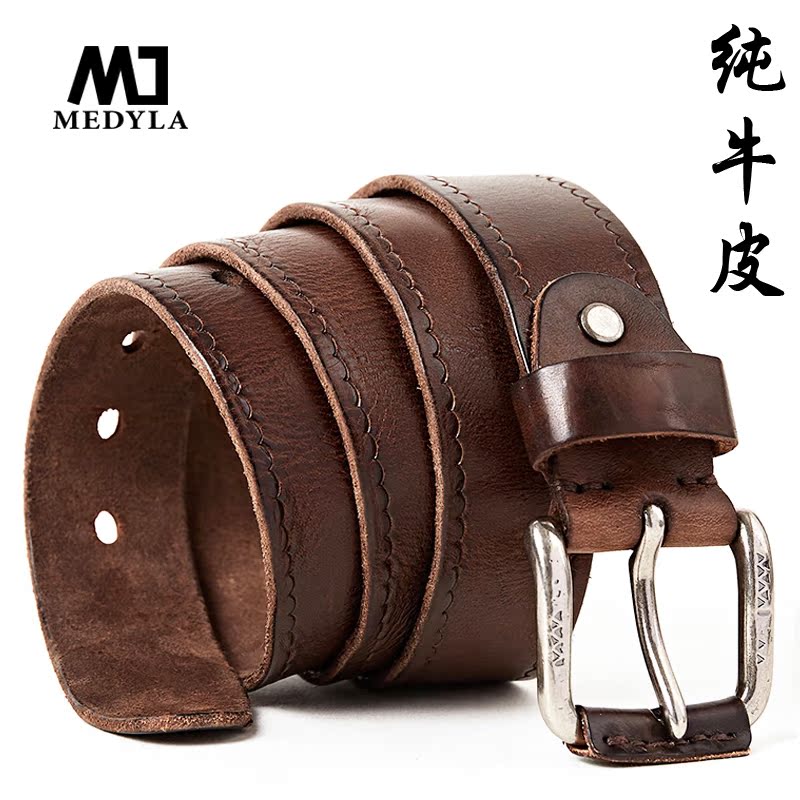 男士真皮皮带头层牛皮腰带青年针扣休闲腰带中年加长百搭男士皮带在类目 服饰配件/皮带/帽子/围巾, 腰带/皮带/腰链中 - 来自Buy2taobao.com提供专业的淘宝代购服务