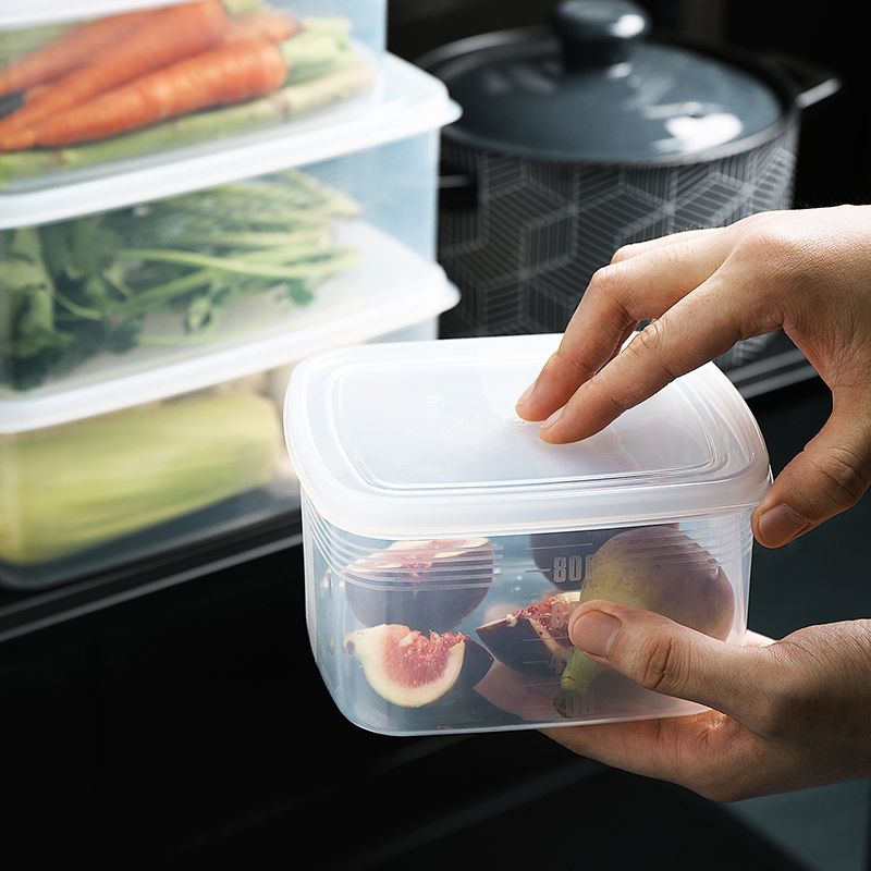 塑料透明冰箱收纳盒水果保鲜盒家用厨房食品食物密封储物盒长方形|ruв категории посуда, сохранение контейнер/сохранение продовольственный, сохранение коробка - от Buy2taobao.com для оказания профессиональной услуги покупки агента Taobao