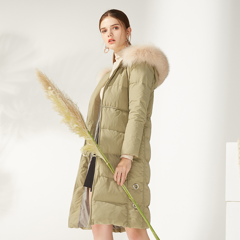 Eurasia Winter clothes new pattern Fox feather collar Down Jackets Mid length version Straight Down jacket Self cultivation Show thin coat 2018in the Women's clothing/Boutique , Down category - from Buy2taobao.com to provide professional Taobao agent buy service