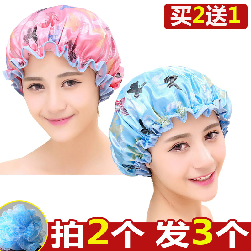买2送1浴帽防水成人女款淋浴洗澡浴帽双层洗头帽厨房女士防油烟帽|ruв категории семья/личные чистящие средства, потребительских уборка посуды, шапочка для душа - от Buy2taobao.com для оказания профессиональной услуги покупки агента Taobao