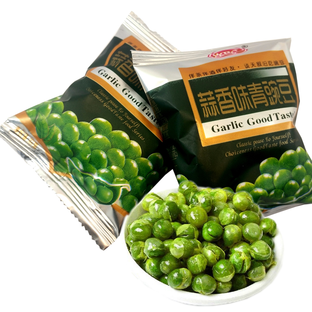 10 Share( 100 Pouch)Tianjin specialty Green Bean 8 Garlic Green Beans 4.99 element 10 Small bagin the Snacks/Nuts/Specialty , Hickory/Nuts/Roasting , Soy products category - from Buy2taobao.com to provide professional Taobao agent buy service